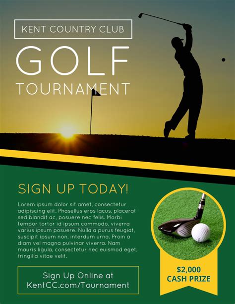 golf tournament flyer template word